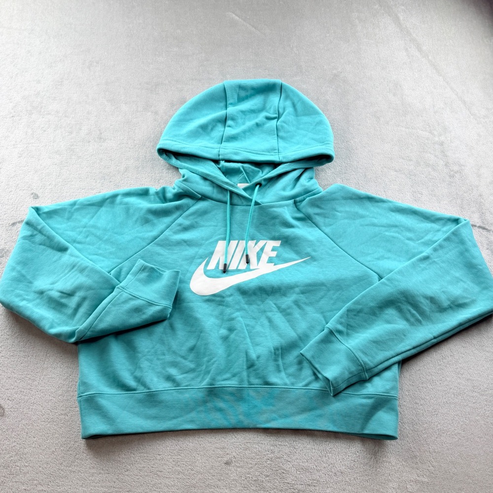 Nike Sportswear Essential Women's Medium Fleece Pullover Hoodie Teal